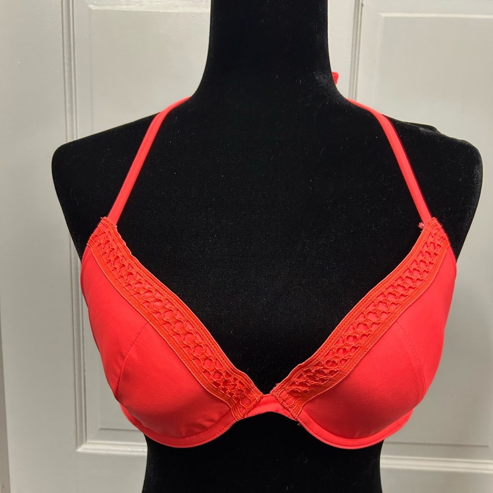 New Swimwear padded wire 36C H&M pink bikini bathing suit summer beach pool sun - Picture 7 of 9